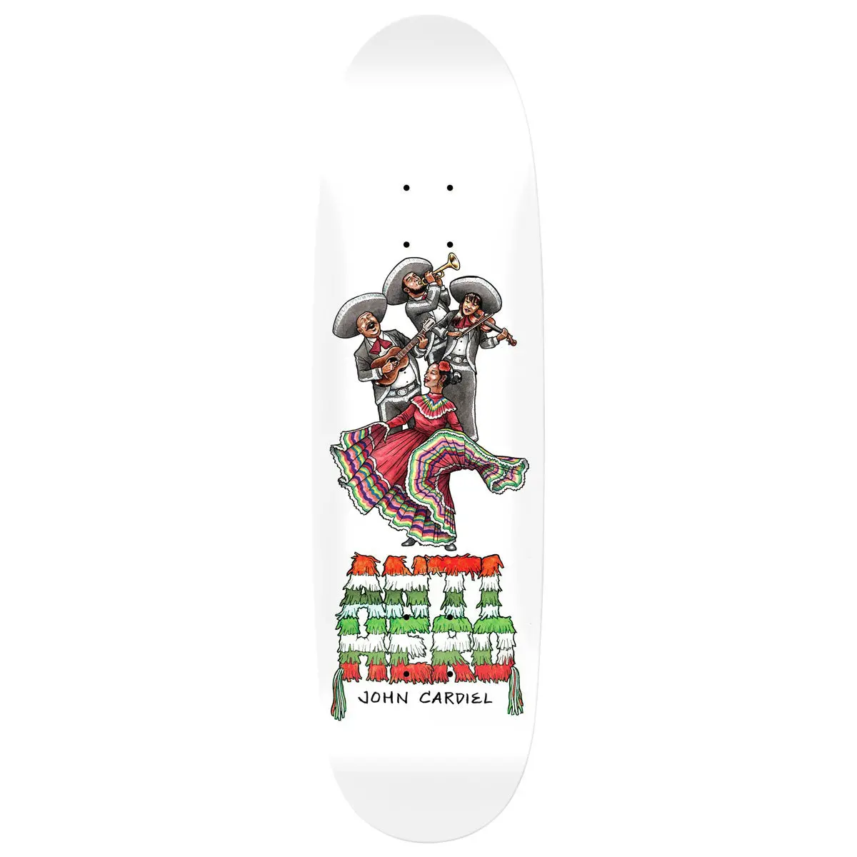 Anti-Hero Cardiel Liberdad Skateboard Deck - White - 9.18" 1
