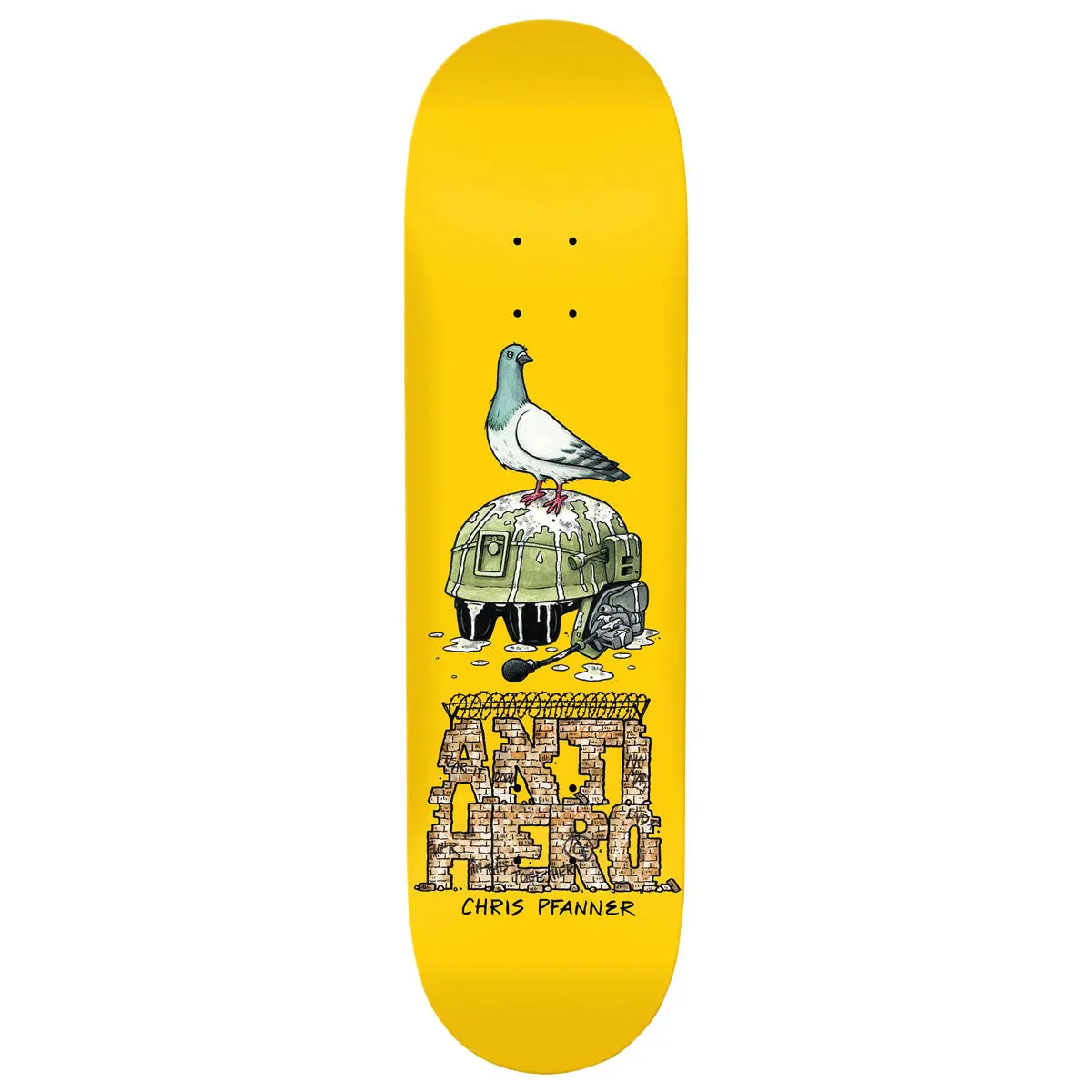 Anti-Hero Pfanner Liberdad Skateboard Deck - Yellow - 8.25" 1