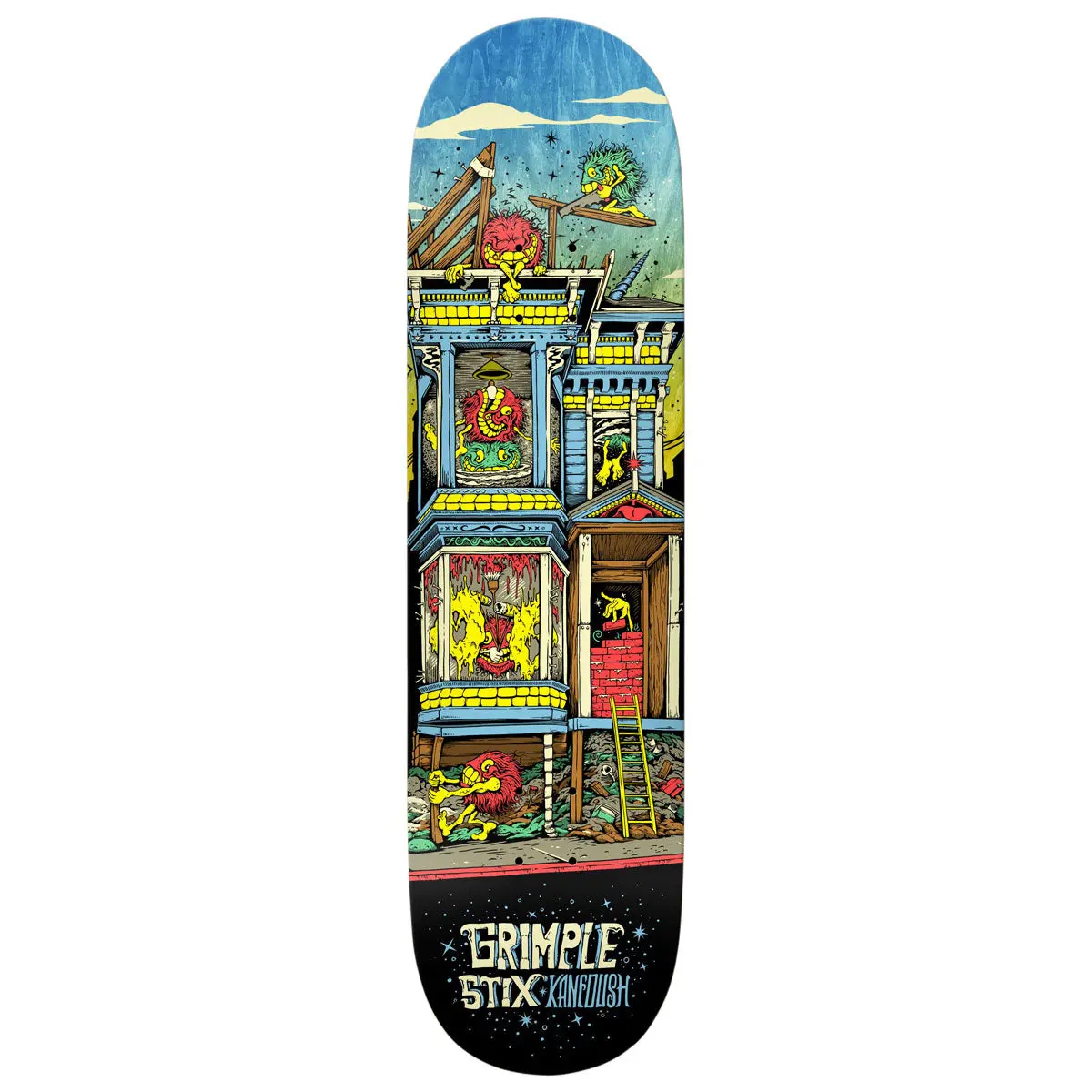 Anti-Hero Kanfoush Grimple Stix Victorians Skateboard Deck - 8.75" 1