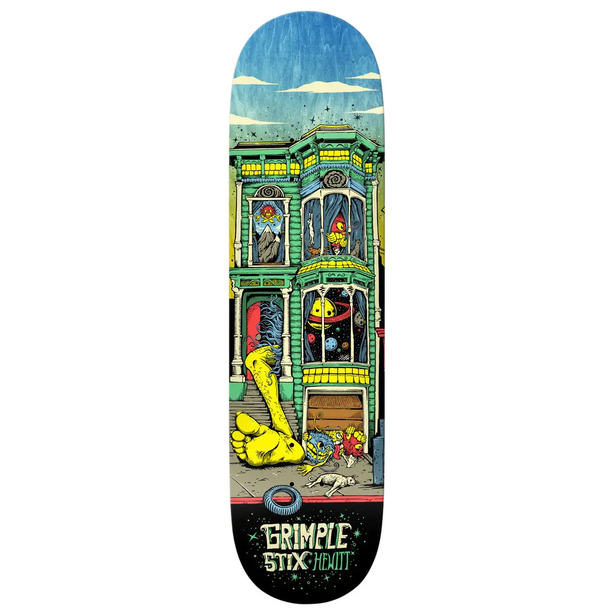 Anti-Hero Hewitt Grimple Stix Victorians Skateboard Deck - 8.50" 1