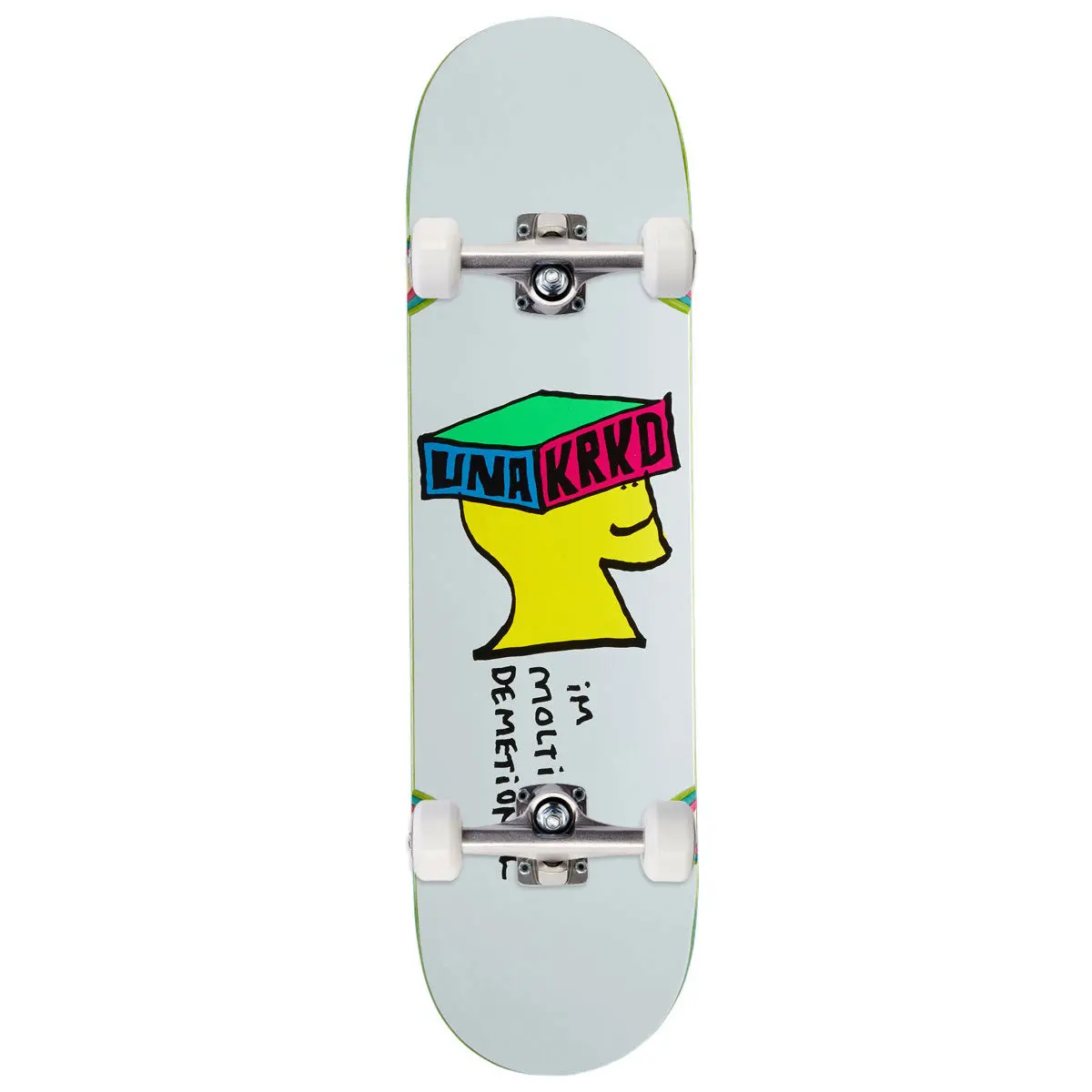 Krooked Una Molti Dementional Skateboard Complete - White - 8.28" 1