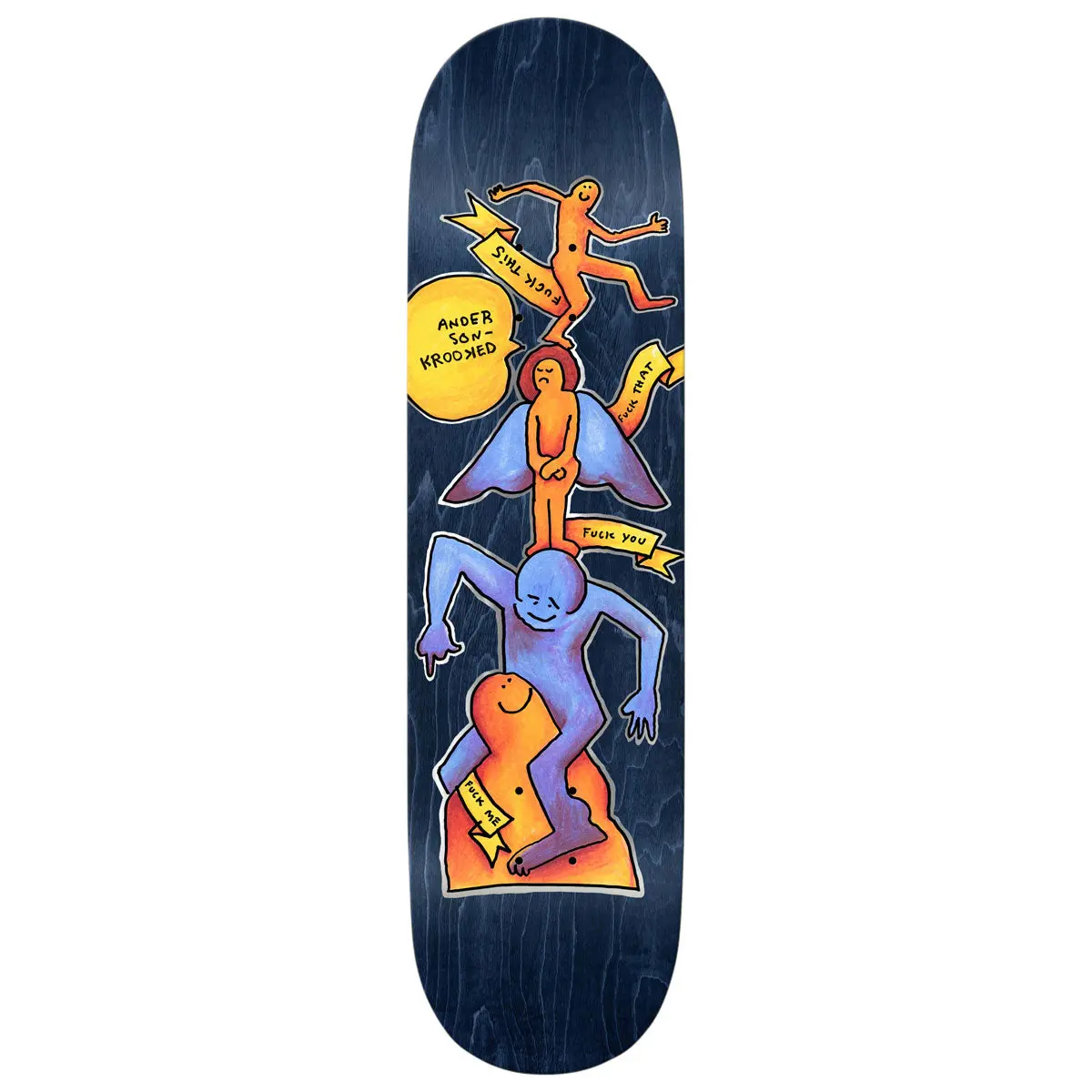 Krooked Manderson Stack Skateboard Deck - 8.38" 1