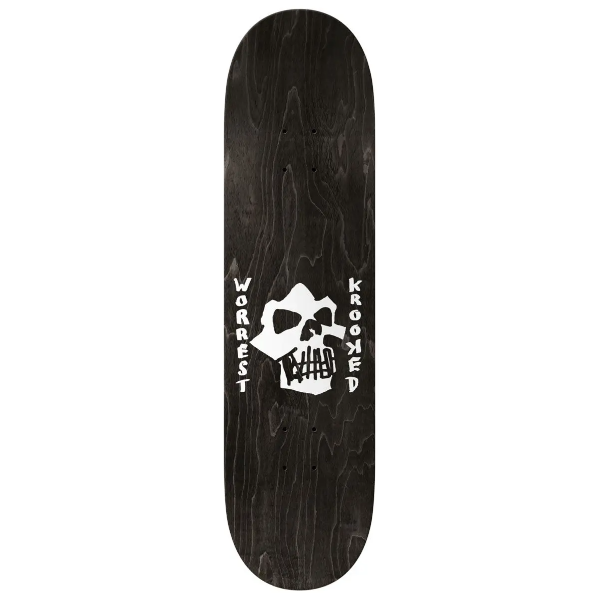 Krooked Worrest Skulls And Bolts Twin Tail Slick Skateboard Deck - 8.30" 2