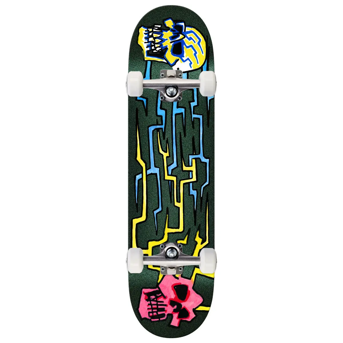 Krooked Worrest Skulls And Bolts Twin Tail Slick Skateboard Complete - 8.30" 1