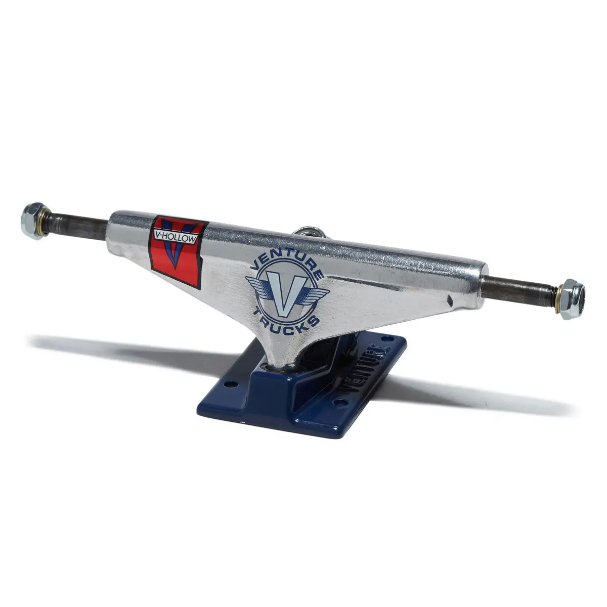 Venture Wings Team Hollow Edition Skateboard Trucks - Polished/Blue - 5.2 Hi 1