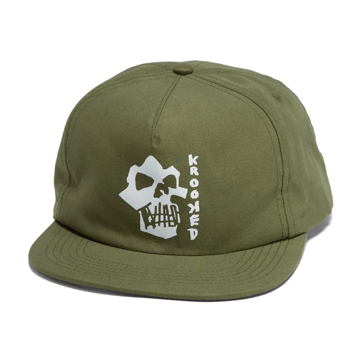 Krooked Skulls Hat - Olive 1