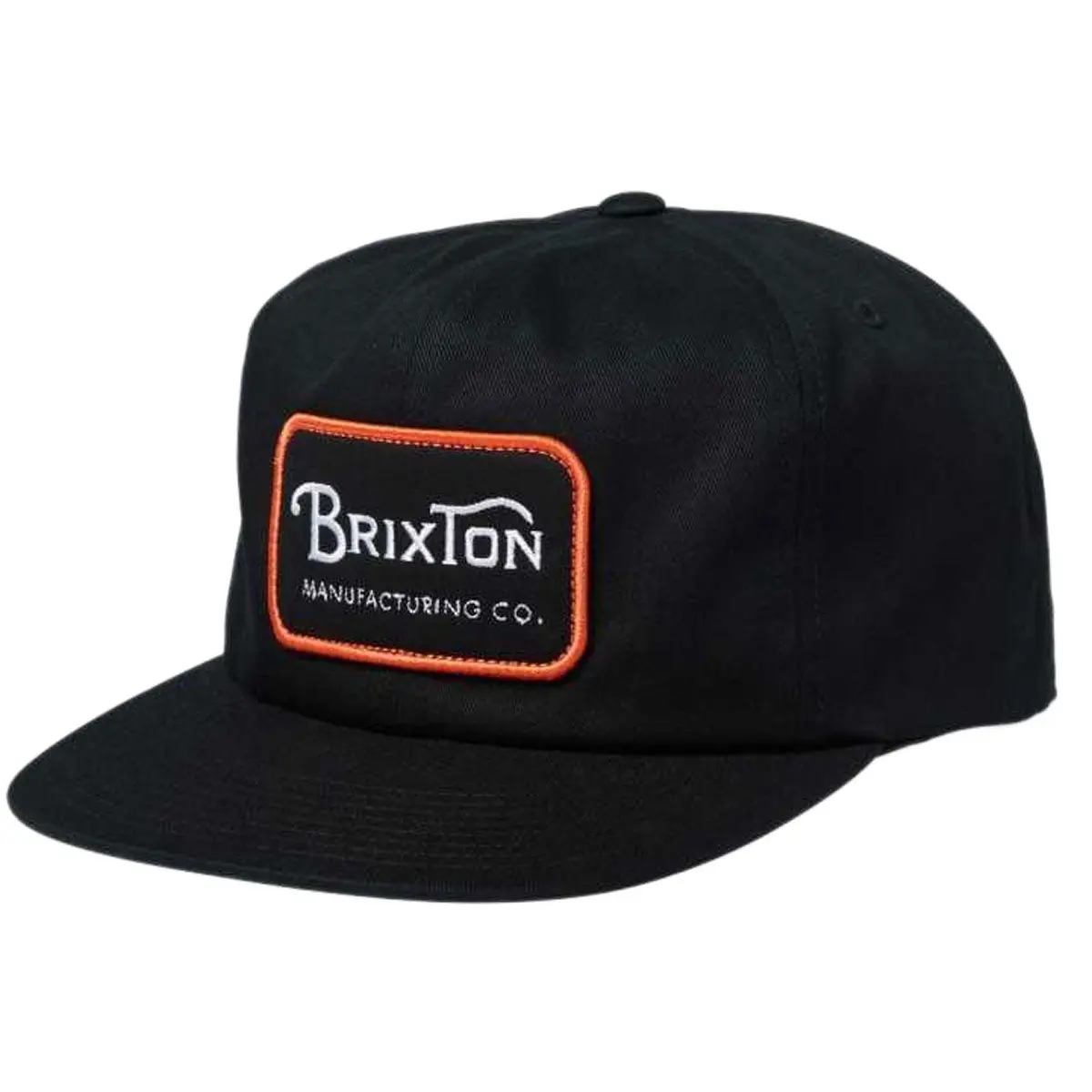 Brixton 20Th Anniversary Grade Snapback Hat - Black/Orange/White 1