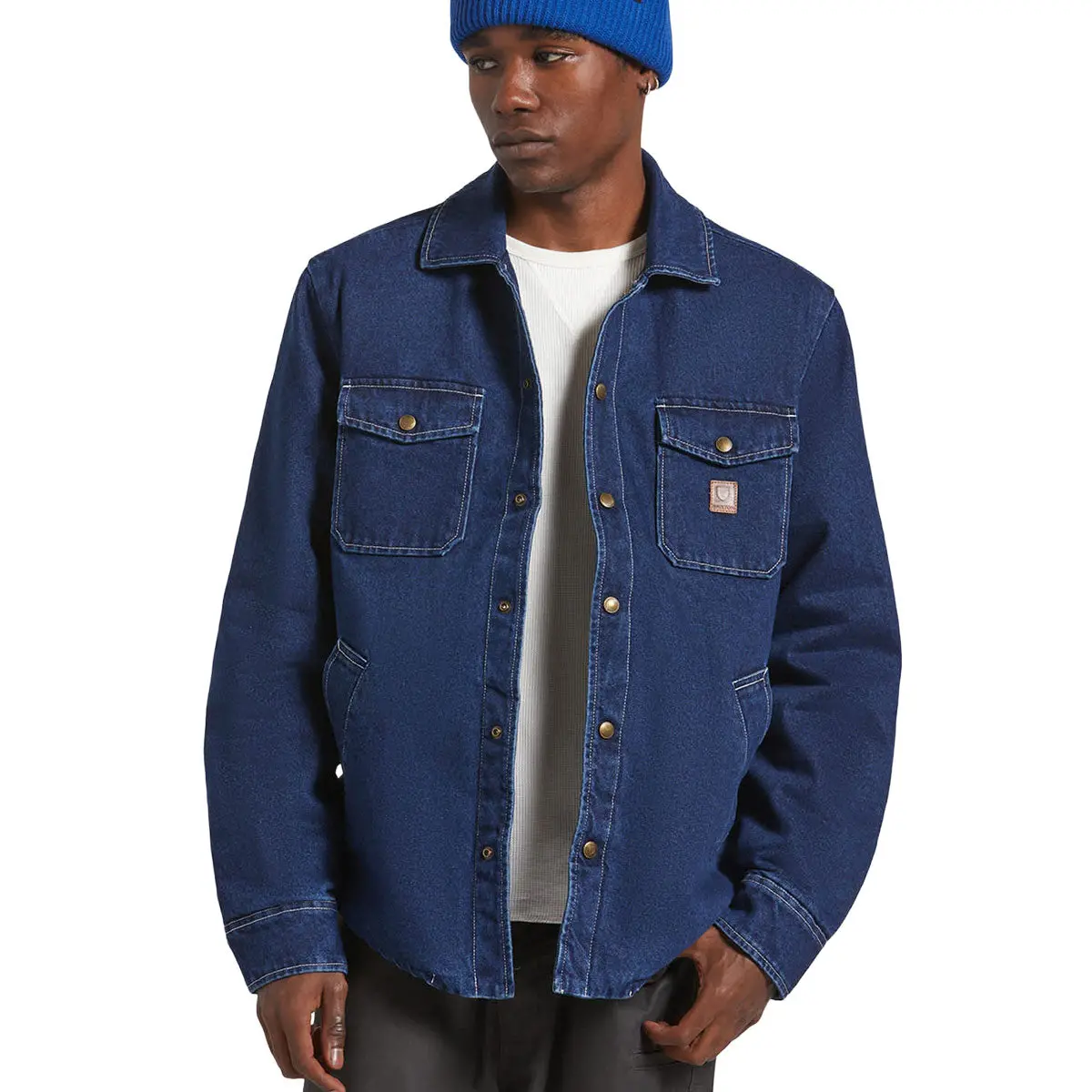 Brixton Durham Lined Jacket - Medium Wash Denim 1