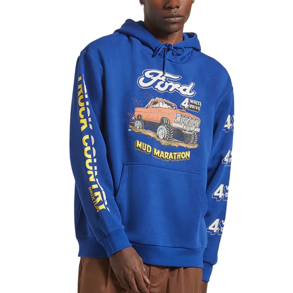 Brixton X Ford Mud Marathon Fleece Hoodie - Ford Blue 1