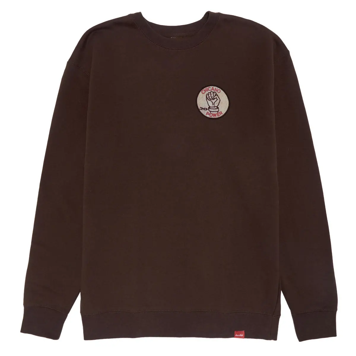 Chocolate Chicano Power Crew Sweatshirt - Chocolate 1