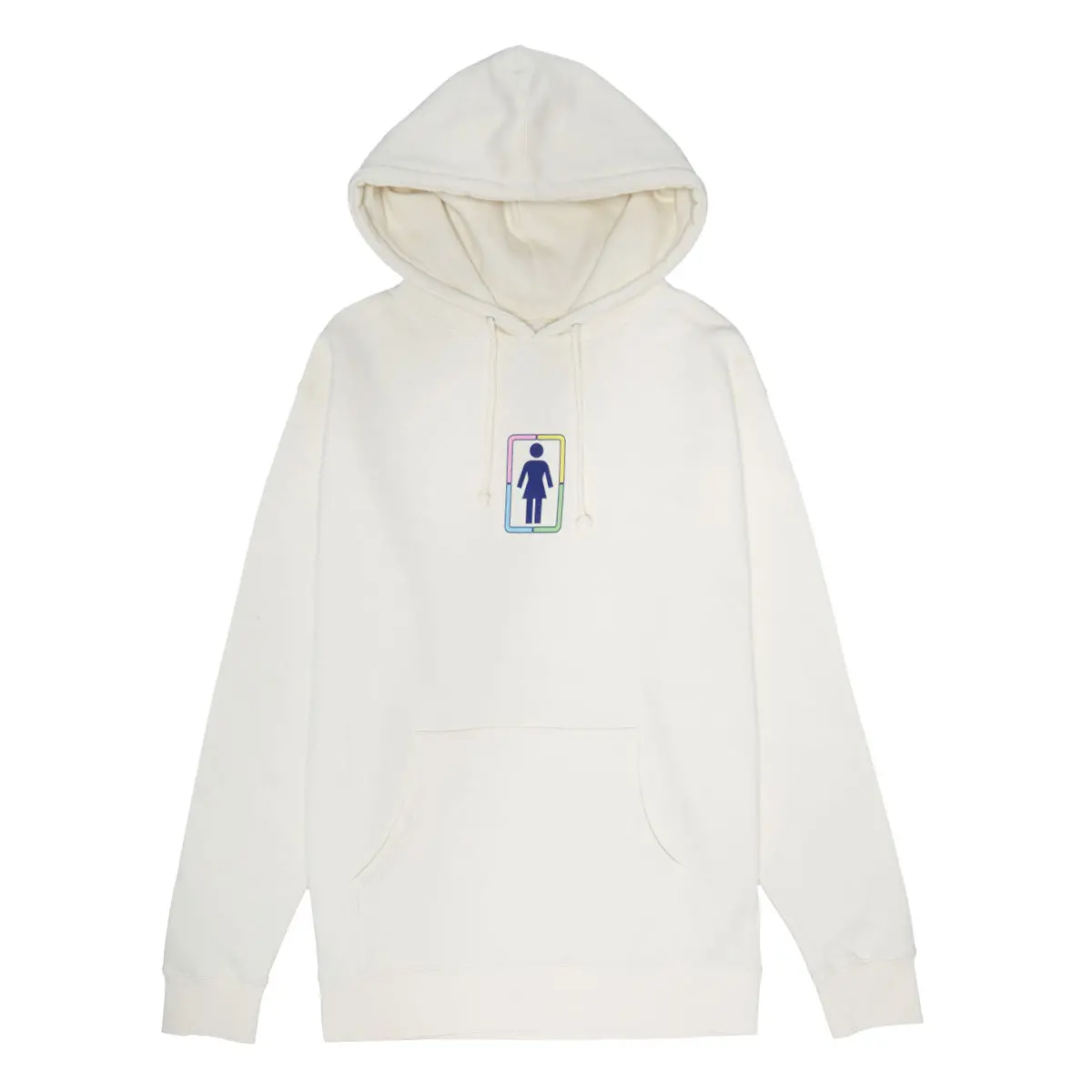 Girl X Hello Kitty Rainbow Stacked Hoodie - Cream 1