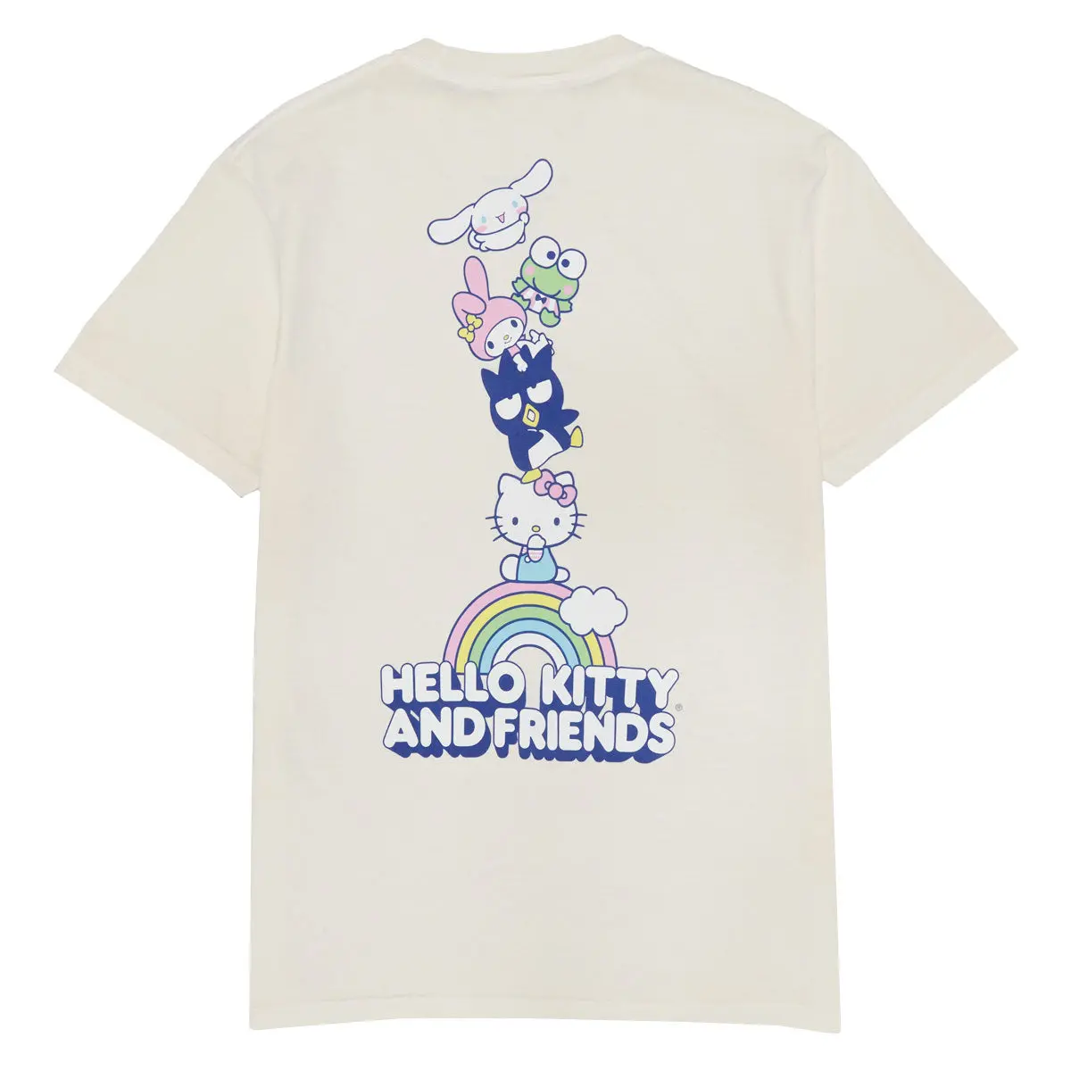 Girl X Hello Kitty Rainbow Stacked T-Shirt - Cream 1