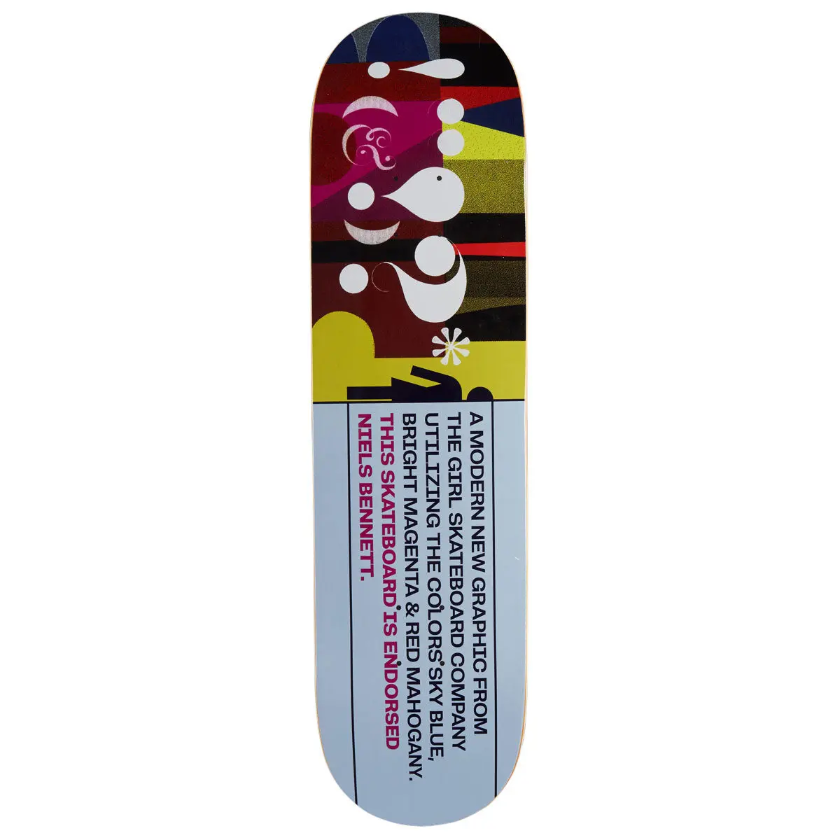 Girl Bennett Follies Skateboard Deck - 8.25" 1