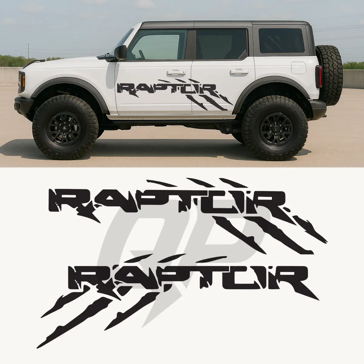 Ford Bronco Raptor Full Side Graphic Decal Set 1