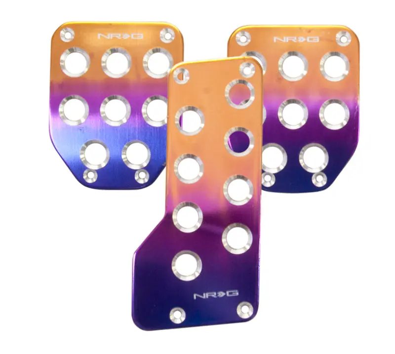 Nrg Aluminum Sport Manual Transmission Pedal Kit – Purple/Titanium Fade Finish 1