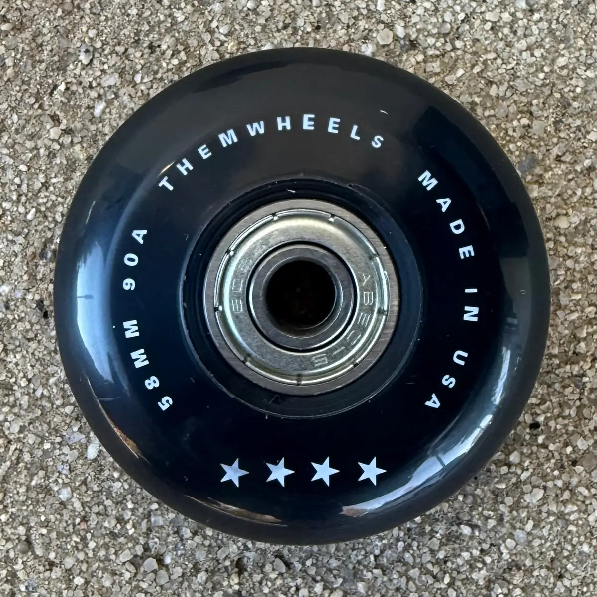 Them Stock Team Wheel 58Mm 90A With Abec 5 Bearings (4 Pack) - Black - Made In China 1