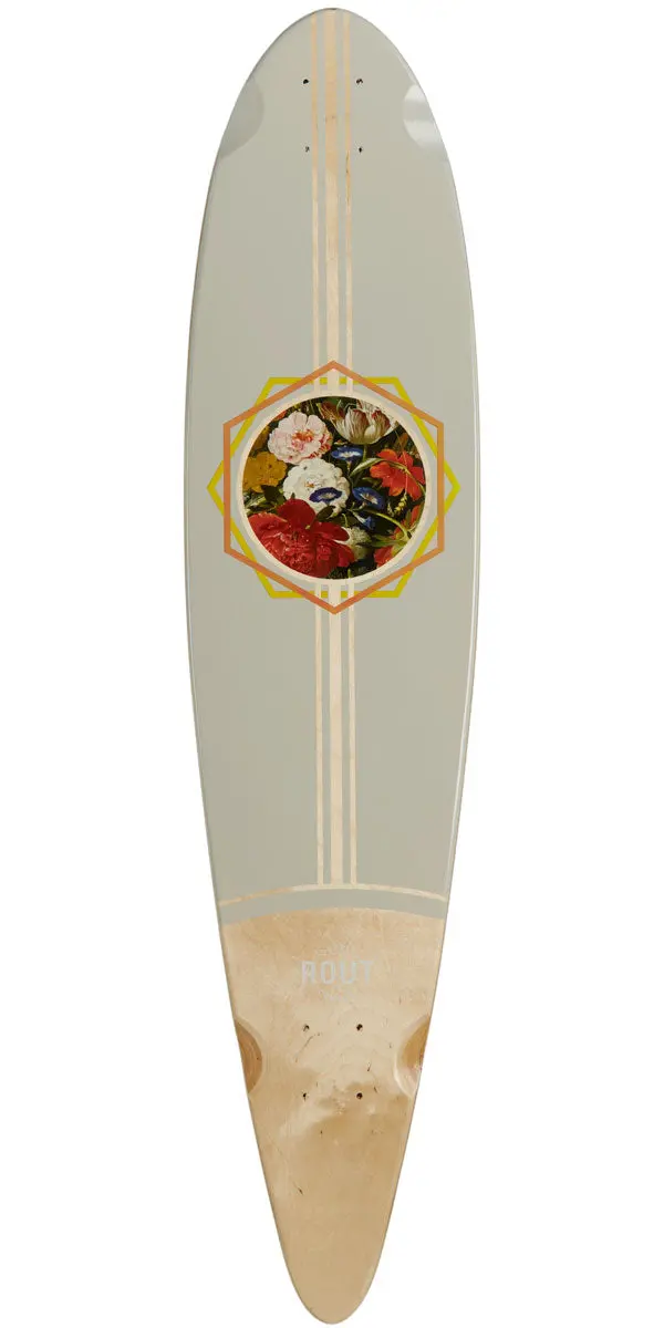 Rout Floral Pintail Longboard Deck 1