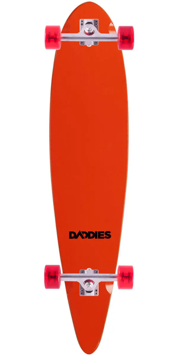 Daddies Logo Pintail Longboard Complete - Orange 1