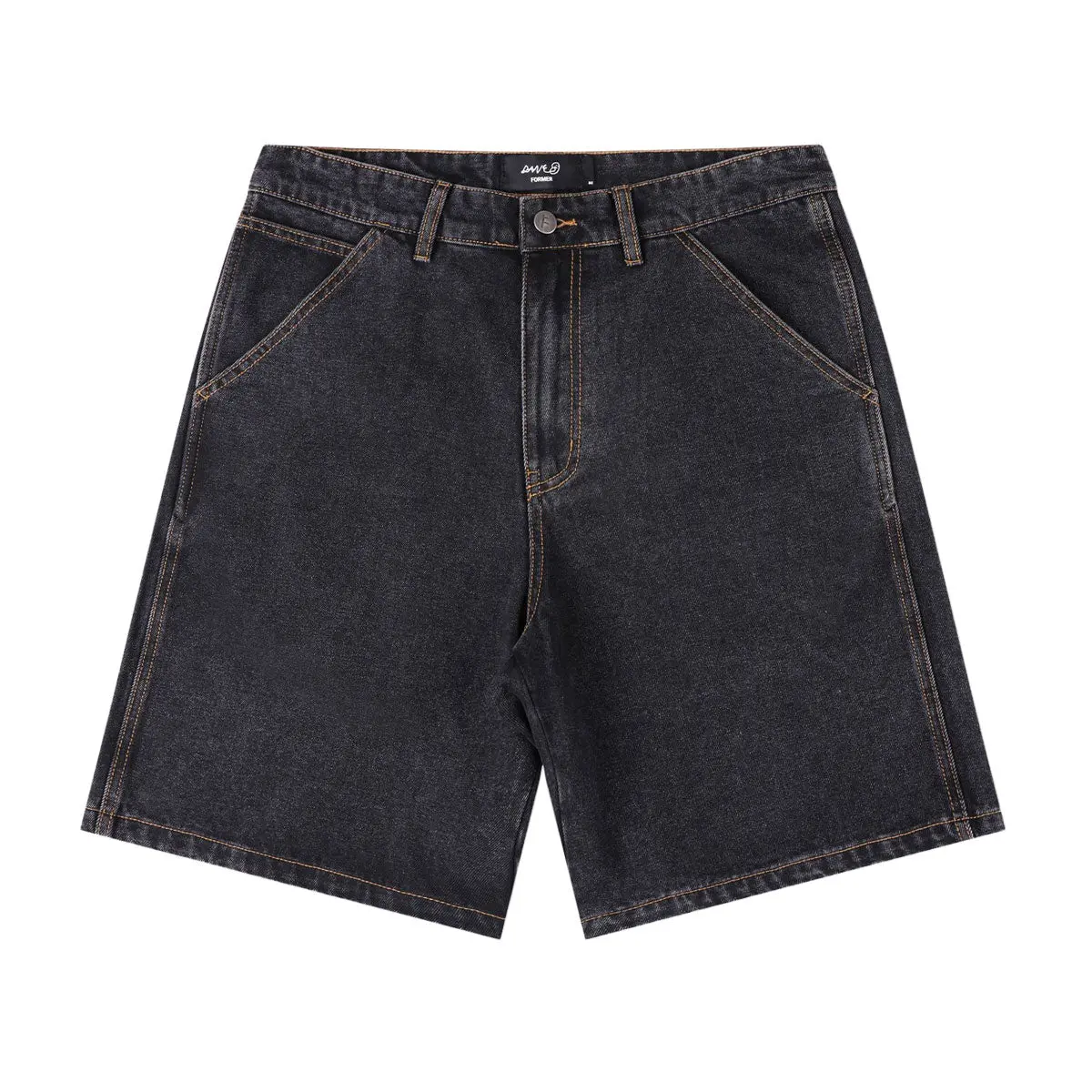 Former Reynolds 21 Denim Walk Shorts - Washed Black Ii 1