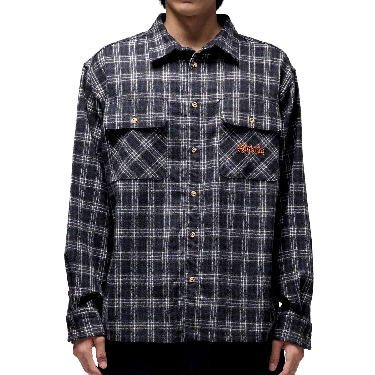 Former Vivian Flannel Long Sleeve Shirt - Black 1