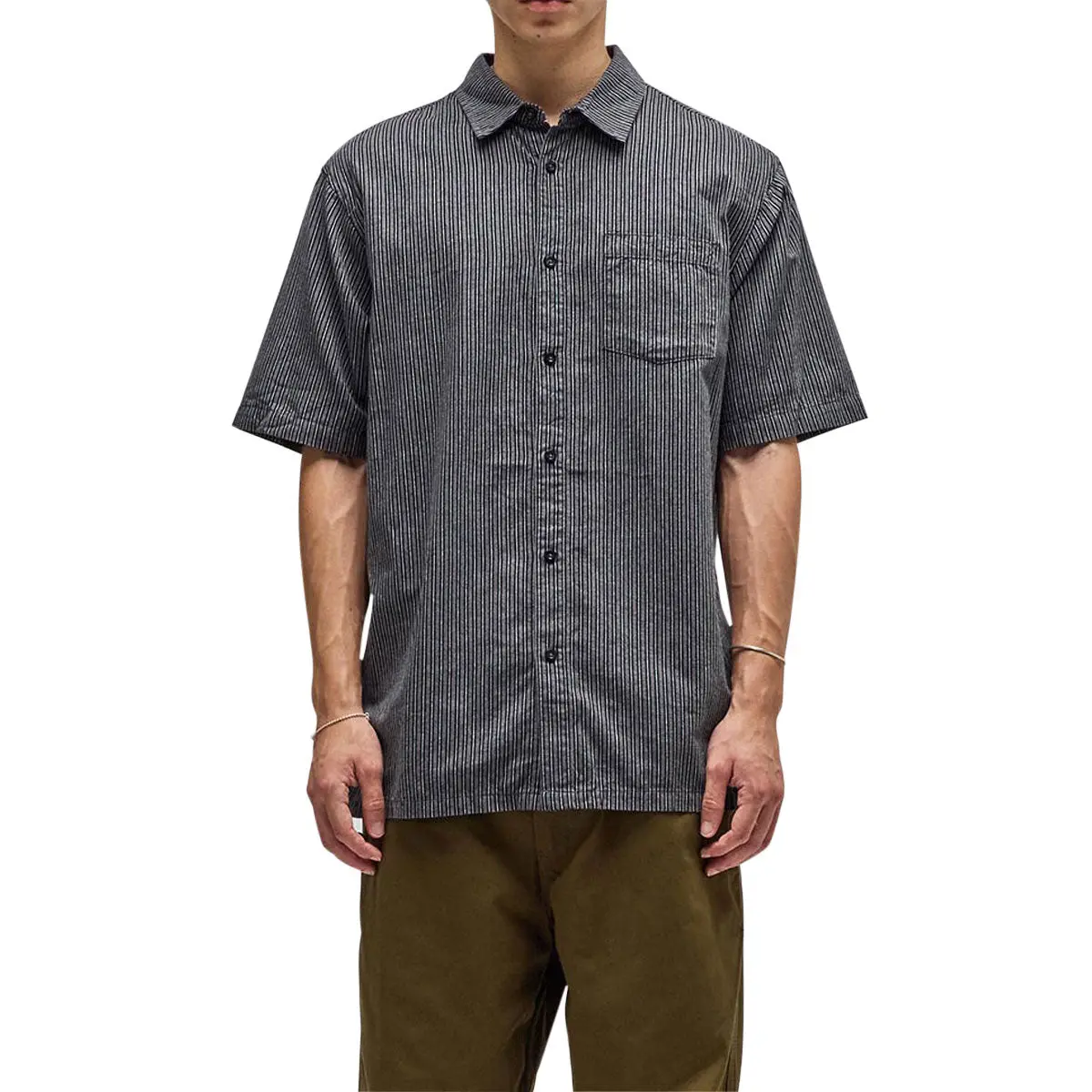Former Reynolds Stripe Shirt - Worn Black 1