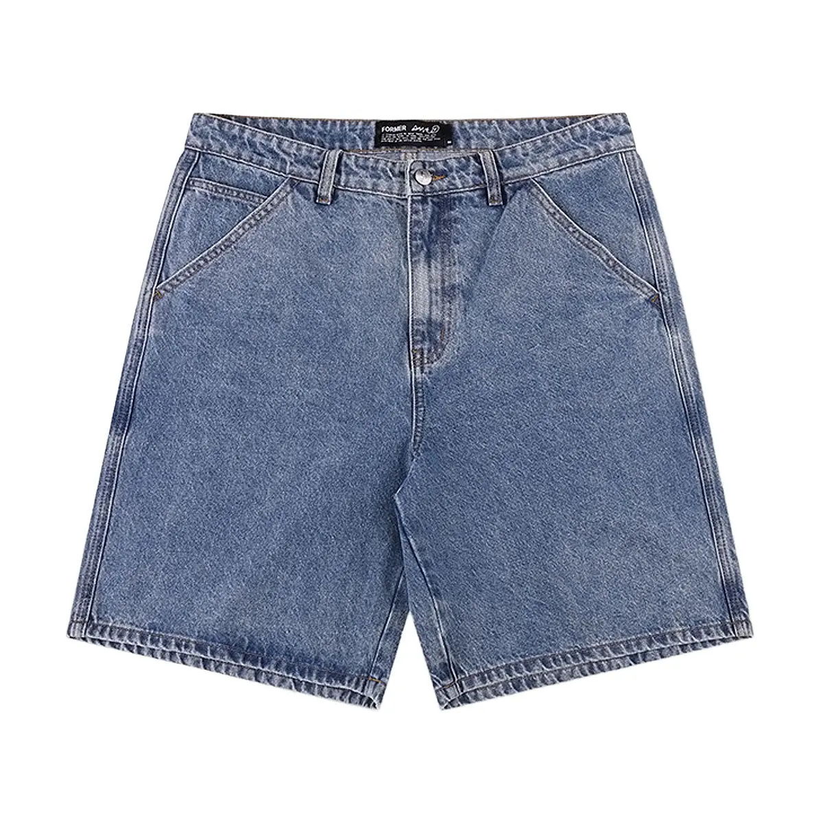 Former Reynolds 21 Slack Denim Walk Shorts - Washed Blue 1