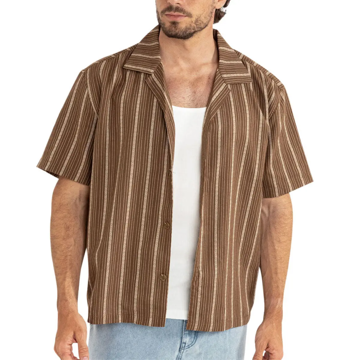 Rhythm West Winds Stripe Shirt - Earth 1