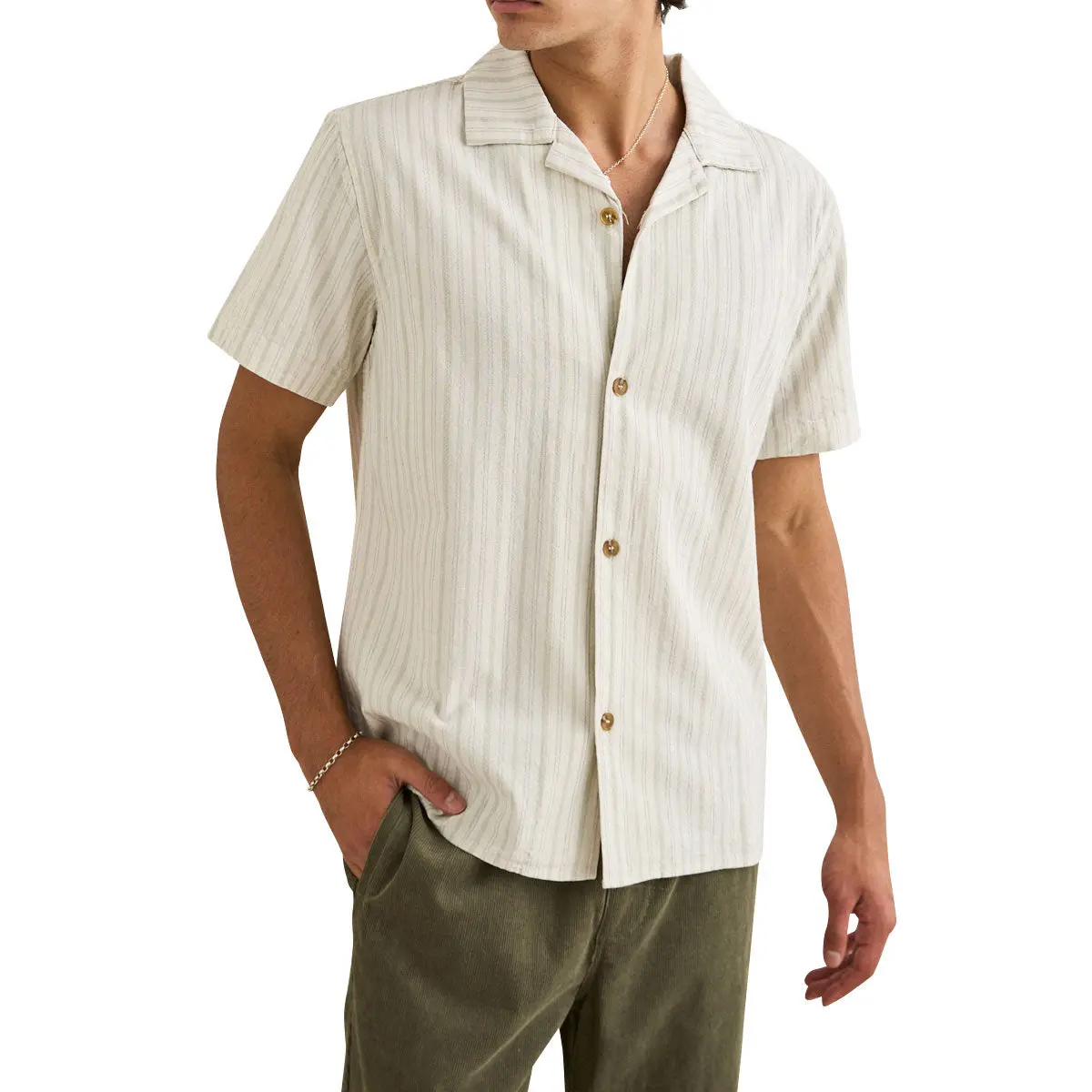 Rhythm Vacation Stripe Shirt - Natural Ii 1