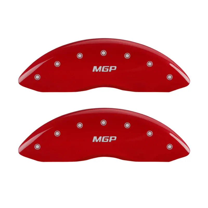 Mgp Engraved Red Caliper Covers For Front And Rear Brakes – Silver Finish 1