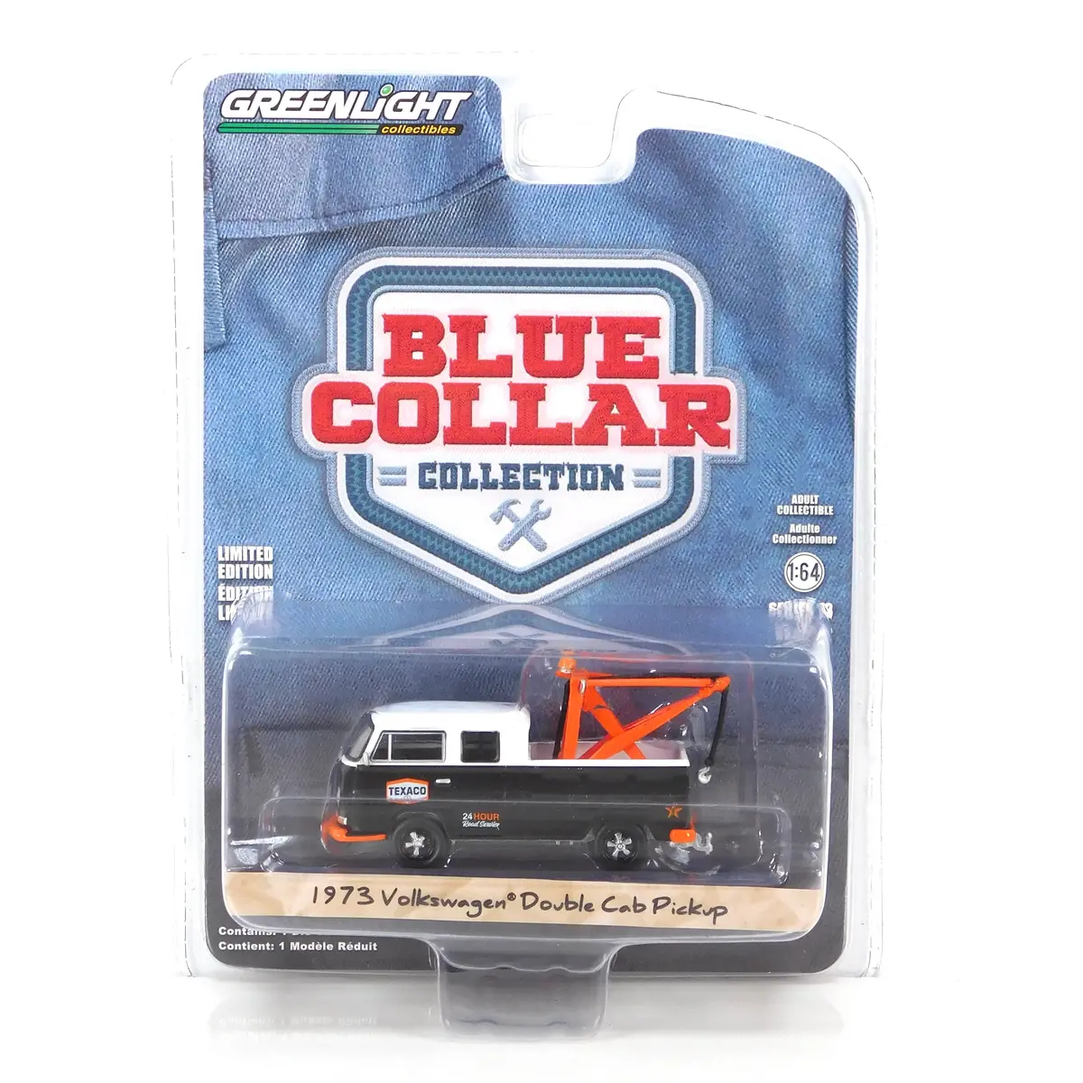 1973 Volkswagen Double Cab Pickup Texaco 1:64 Diecast Blue Collar Series 13 1