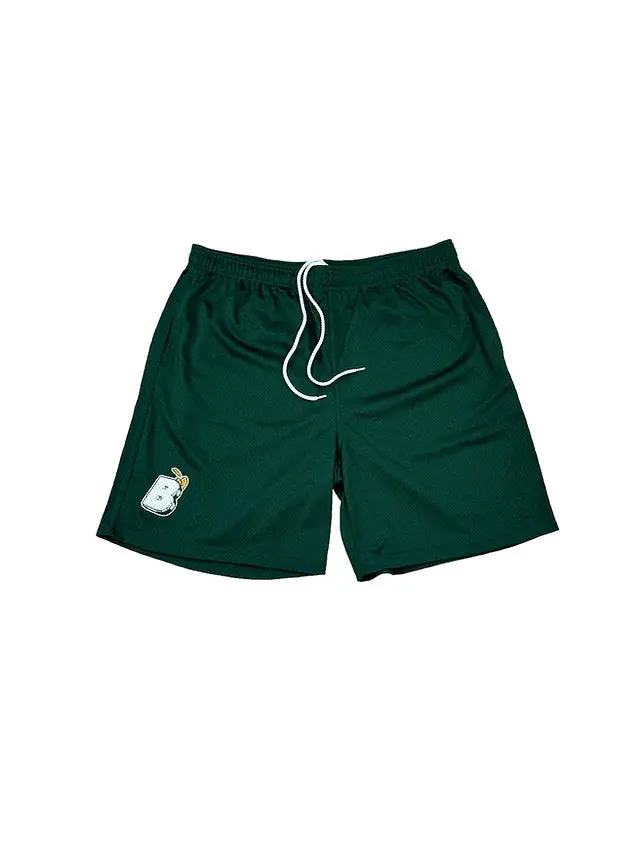 Bacemint Moss Green Mesh Pe Shorts 1