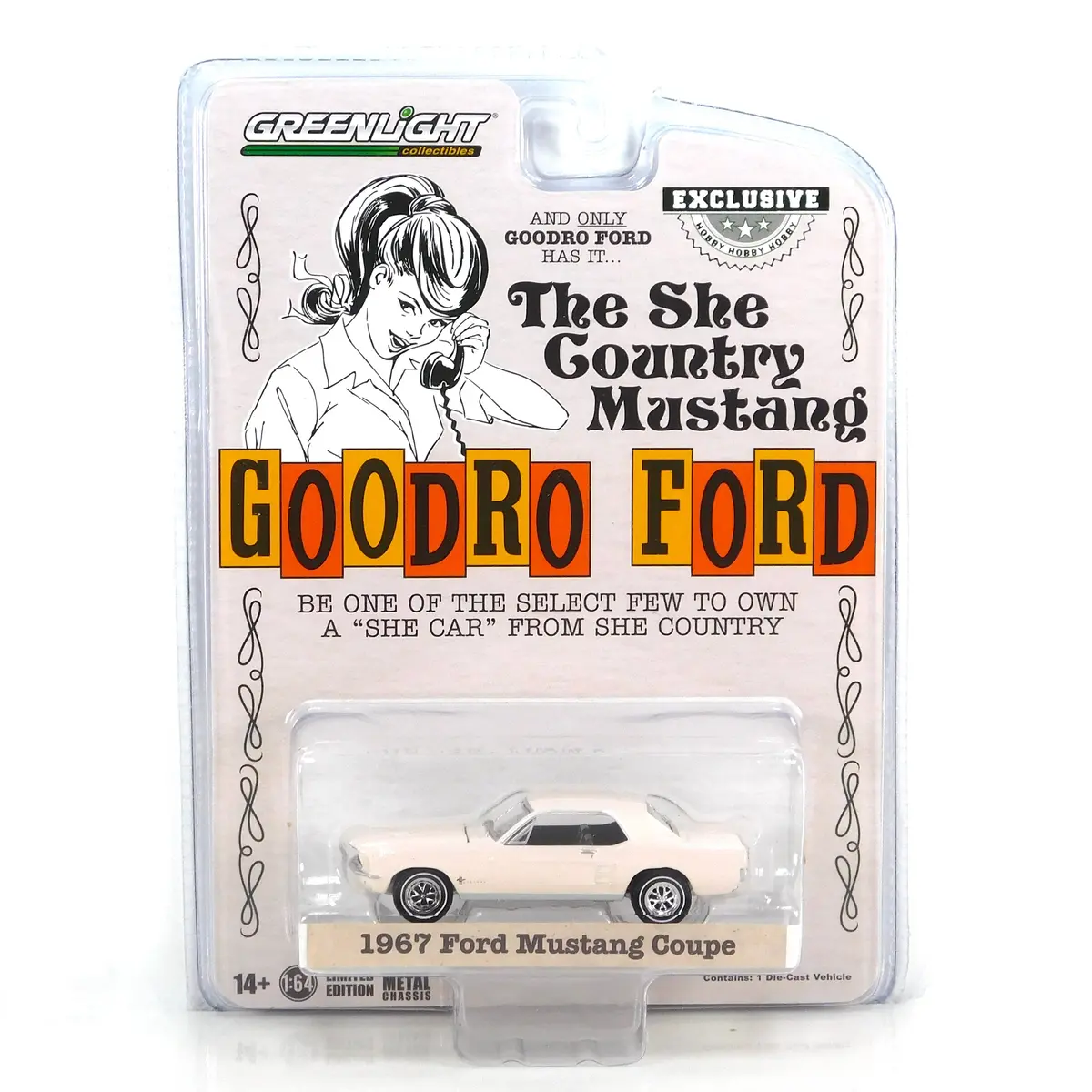 Hobby Exclusive 30427 1967 Ford Mustang Coupe "She Country Special" 1:64 Diecast 1