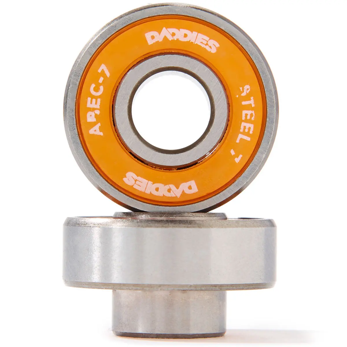Daddies Steel Built In Skateboard Bearings - Orange 1