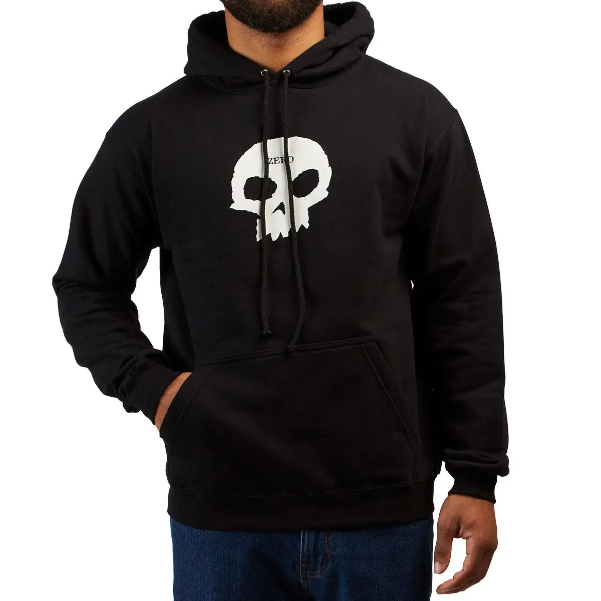 Zero Single Skull Hoodie - Black 1