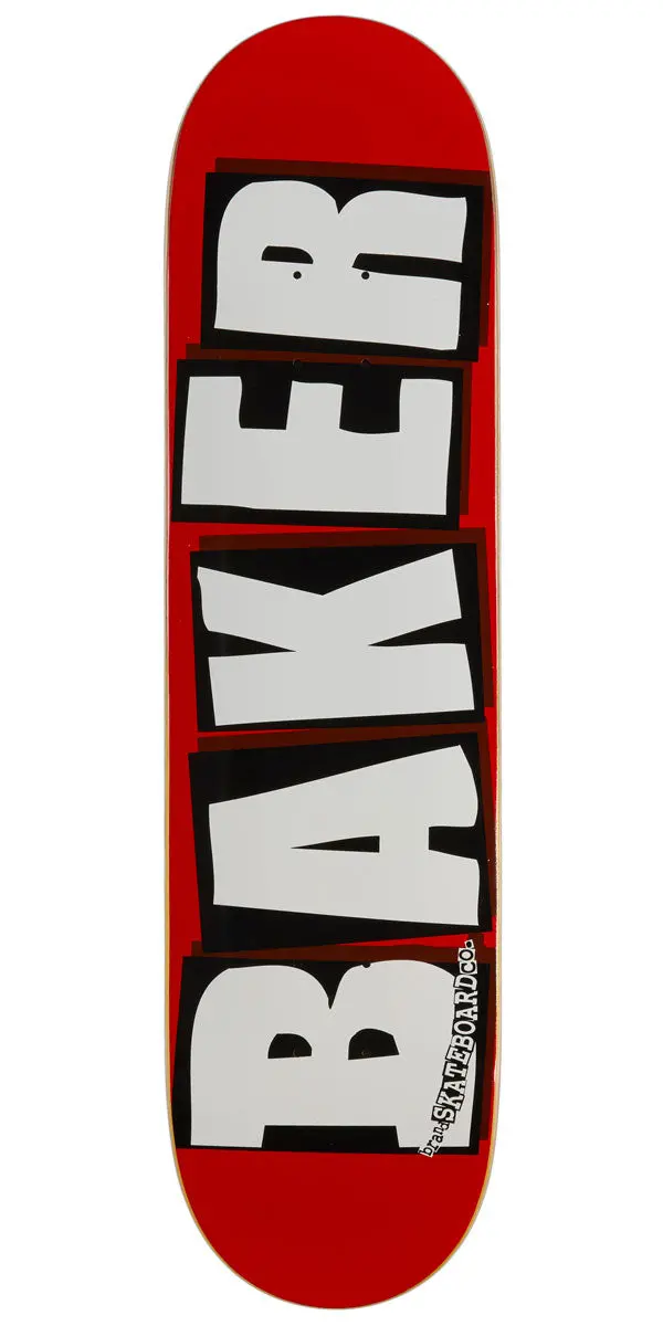 Baker Brand Logo Skateboard Deck - White - 8.00" 1
