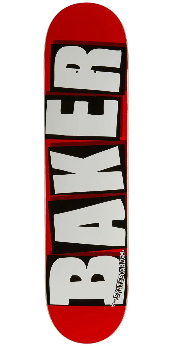 Baker Brand Logo Skateboard Deck - White - 7.56" 1
