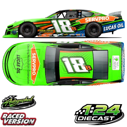 *Preorder* Brexton Busch 2026 Servpro Autographed Late Model 1:24 Nascar Diecast 1