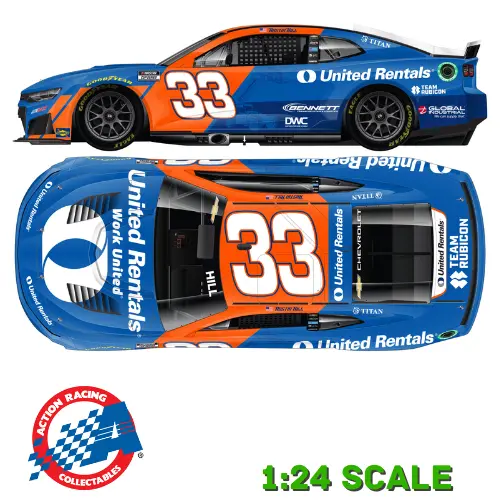 *Preorder* Austin Hill 2026 United Rentals 1:24 Nascar Diecast 1
