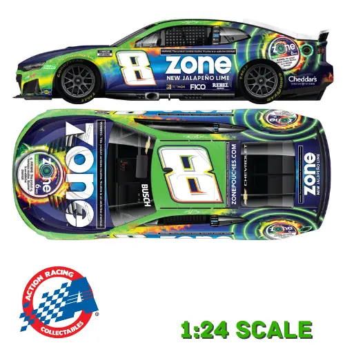 *Preorder* Kyle Busch 2026 Zone Jalapeno Lime 1:24 Nascar Diecast 1