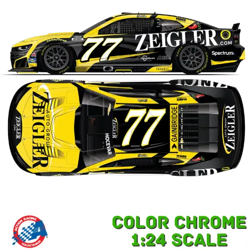 *Preorder* Carson Hocevar 2026 Zeigler Auto Group Color Chrome 1:24 Nascar Diecast 1