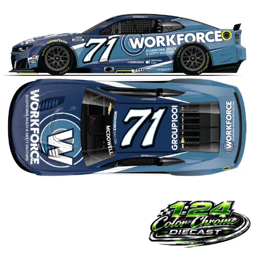 *Preorder* Michael Mcdowell 2026 Workforce Color Chrome 1:24 Nascar Diecast 1