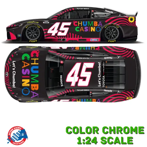 *Preorder* Tyler Reddick 2026 Chumba Casino Color Chrome 1:24 Nascar Diecast 1