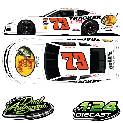*Preorder* Wyatt Miller 2026 Bass Pro Shops Late Model Dual Autographed 1:24 Nascar Diecast 1