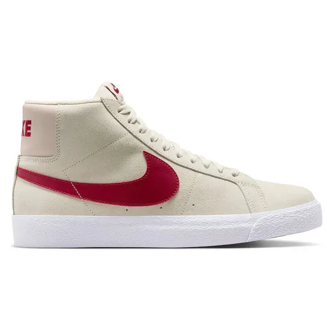 Nike SB Blazer Mid in Pale Ivory and Nobel Red