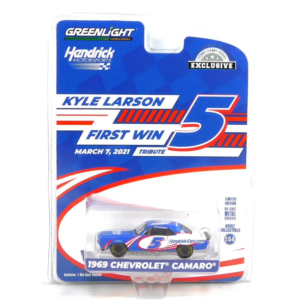 Hobby Exclusive 30495 1969 Chevrolet Camaro Kyle Larson First Hendrick Win 1:64 Diecast 1