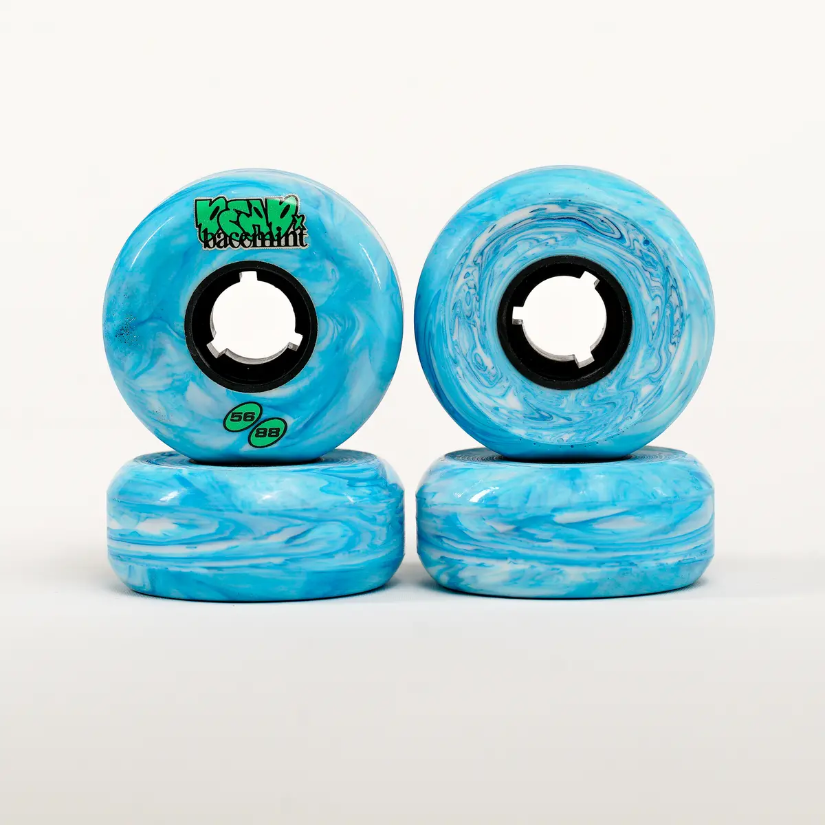 Bacemint X Dead Wheels - 56Mm 88A (Swirl Blue) 1