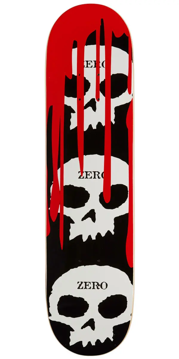 Zero 3 Skull Blood Skateboard Deck - 7.75" 1