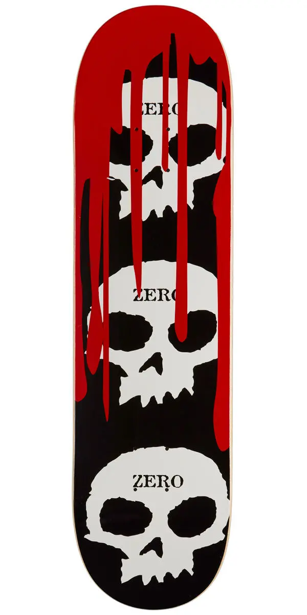 Zero 3 Skull Blood Skateboard Deck - 8.25" 1