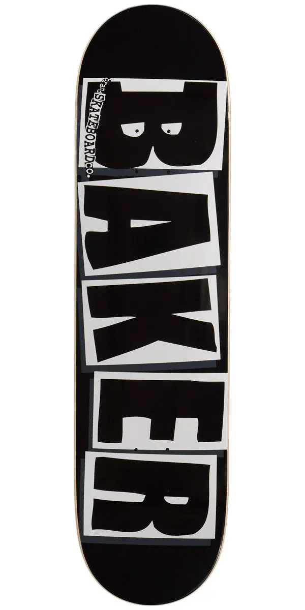 Baker Brand Logo Skateboard Deck - Black/White - 8.00" 1
