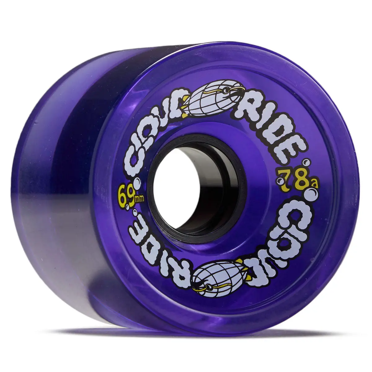 Cloud Ride Cruiser 78A Longboard Wheels - Clear Purple - 69Mm 1
